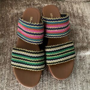 Diane Von Furstenberg Wedge Platform Weave Sandals US 8M